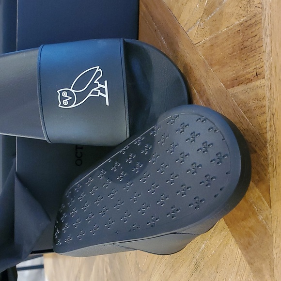 OVO OWL SLIDES - BLACK WITH WHITE OWL Men's Size 5 = Women's Size 7.5 BNWT - Picture 4 of 6